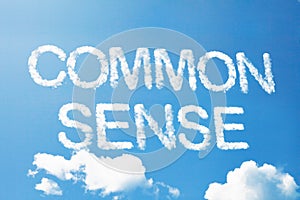 Common sense cloud word photo