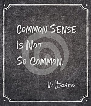 common sense Voltaire