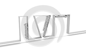 Body types icons set. Ectomorph, mesomorph and endomorph.