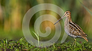 Common Snipe - Gallinago gallinago photo