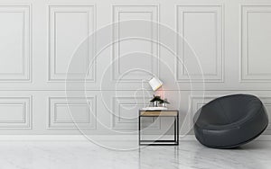 Common space in house.empty room with sofa.