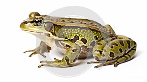 Common Water Frog in front of a white background. generative ai