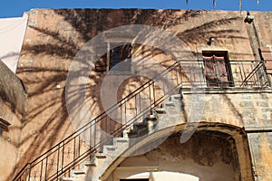 commons in an orthodox monastery (arkadi) in crete (greece)