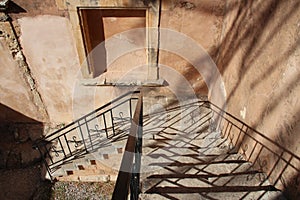 commons in an orthodox monastery (arkadi) in crete (greece)