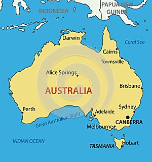 Commonwealth of Australia - vector map