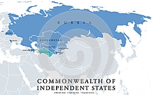 Commonwealth of Independent States (CIS), political map photo