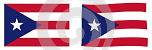 Commonwealth of Puerto Rico flag. Simple and slightly waving version.