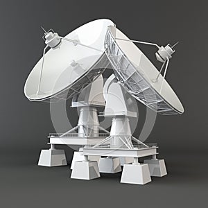 Communiation. Satellite dish. 3d