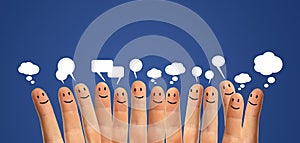 Communicate finger smileys photo