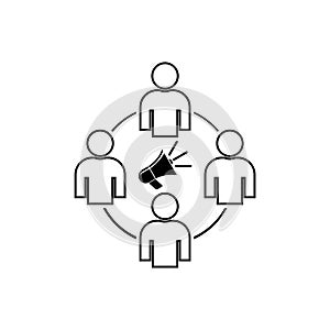 Communicate icon isolated on white background