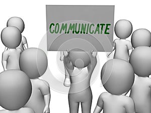 Communicate Sign Showing Speaker Or Discussion