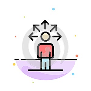 Communication, Abilities, Connection, Human Abstract Flat Color Icon Template photo