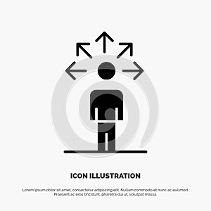 Communication, Abilities, Connection, Human solid Glyph Icon vector photo