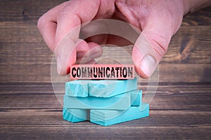 Communication, abstract business and social media concept