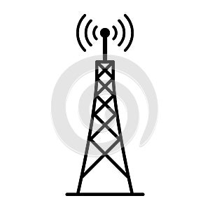 Communication antenna broadcasting information icon