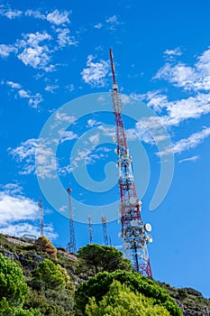 Communication antennas on Mount Mijas photo