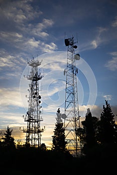 Communication Antennas Silhouettes