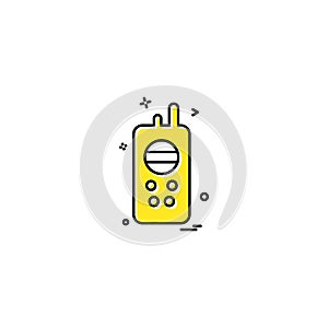 communication army device police radio walkie talkie icon vector