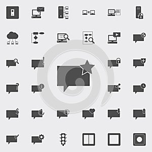 communication bubbles with an asterisk icon. Detailed set of Minimalistic icons. Premium quality graphic design sign. One of the