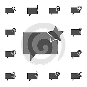 communication bubbles with an asterisk icon. web icons universal set for web and mobile