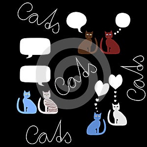 Communication bubbles - cats