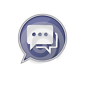 Communication Bubbles Icon, Talking Cloud Icon, Speech Balloon, Conversation Chat Element, Communication Symbol