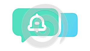 Communication Chat Bubble with Notification Bell Icon Vector, vector design Generative AI