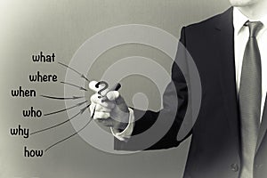 Communication concept on a light background