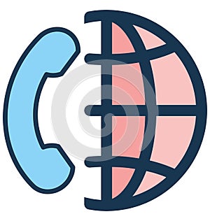 Communication, conference call Isolated Vector Icon can be easily edit and modify