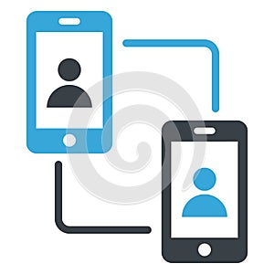 Communication, conference call Vector icon which can easily modify