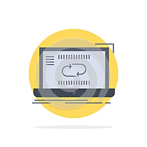 Communication, connection, link, sync, synchronization Flat Color Icon Vector