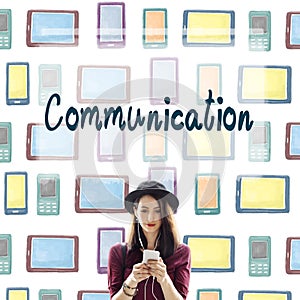 Communication Connection Socialize Media Chat Concept photo