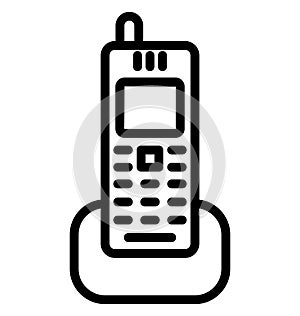 Communication, cordless phone Isolated Vector Icon That can be easily edited in any size or modified. Communication, cordless pho