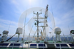 Communication in crane barge, offshore marine control with boat in offshore.