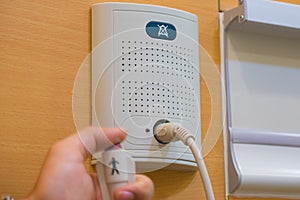 Communication device for contacting between patient and nurse or doctor in case of emergency or needing help in hospital