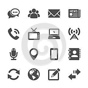 Communication device icon set 2, vector eps10 photo