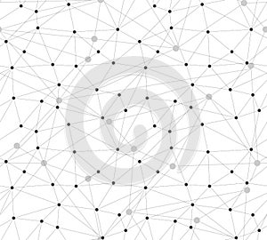 Communication dots and lines Seamless Pattern