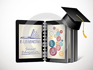IT Communication - e-learning concept - internet network as knowledge base