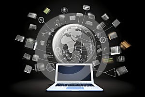 IT Communication - e-learning - internet network as knowledge base