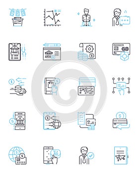 Communication and expression linear icons set. Dialogue, Verbal, Articulation, Utterance, Discourse, Voice, Vocalization photo