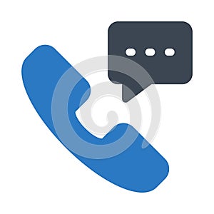 Communication glyph color flat vector icon