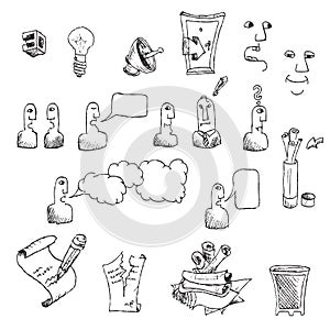 Communication hand draw element