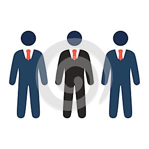 Communication icon - group of people, leadership concept.