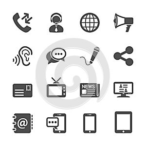 Communication icon set, vector eps10