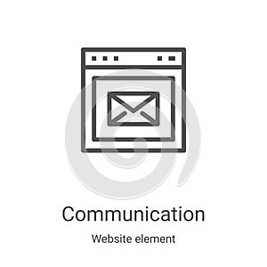 communication icon vector from website element collection. Thin line communication outline icon vector illustration. Linear symbol