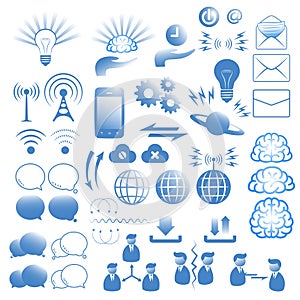 Communication icons set