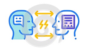 Communication and Idea Transfer Between Minds, vector design Generative AI
