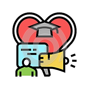 communication and learning color icon vector illustration