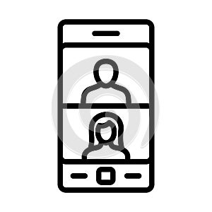 Communication Line Style vector icon which can easily modify or edit photo