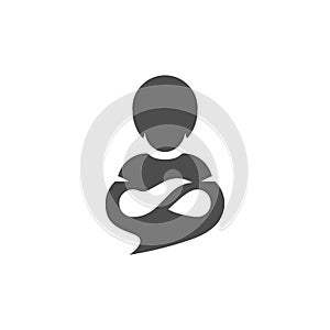 Communication logo Messenger icon. Vector modern chat app icon on white background. Conceptual symbol - helping, support
